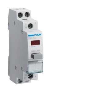 BP 2F impuls + voy. rouge 230V - COMMANDE SIGNAL  HAGER SVN432