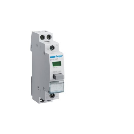 BP 2F accroch + voy. vert 230V - COMMANDE SIGNAL  HAGER SVN433