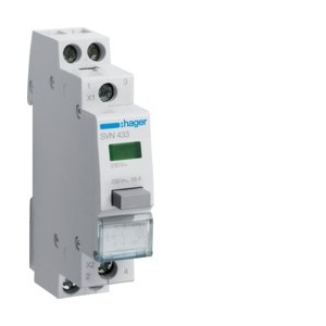 BP 2F accroch + voy. vert 230V - COMMANDE SIGNAL  HAGER SVN433