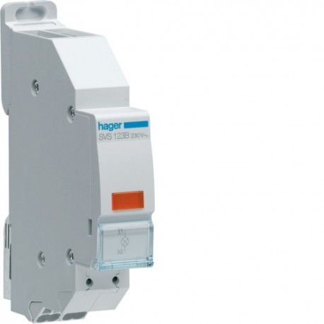 Voyant LED orange 230V SanVis - COMMANDE SIGNAL  HAGER SVS123B