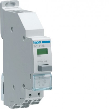 BP 1F acc+voy vert 230V SanVis - COMMANDE SIGNAL  HAGER SVS413B