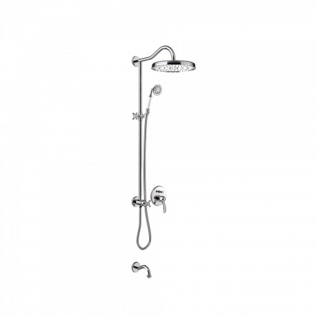 Kit de bain‑douche à encastrer (3 voies) avec fermeture et réglage du débit - TRES 24218006