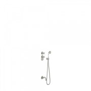 Kit thermostatique baignoire encastré avec fermeture et réglage du débit (2 voies) - TRES 24235201AC Acier
