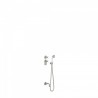 Kit thermostatique baignoire encastré avec fermeture et réglage du débit (2 voies) - TRES 24235201AC Acier