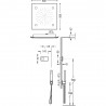 Kit de douche thermostatique électronique et encastré SHOWER TECHNOLOGY CHROMOTHERAPY  avec Contrôle électronique compris (blanc