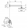 Kit douche à encastrer avec fermeture et réglage du débit - TRES 117175