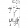 Kit thermostatique de douche encastré avec fermeture et réglage du débit (2 voies) - TRES 24235203AC Acier