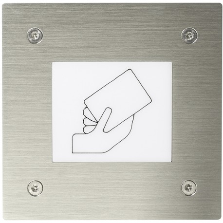 Boîtier inox encastré avec lecteur TERTIAIRE affleurant intégré VBEAFT - Aiphone 122009