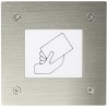 Boîtier inox encastré avec lecteur TERTIAIRE affleurant intégré VBEAFT - Aiphone 122009