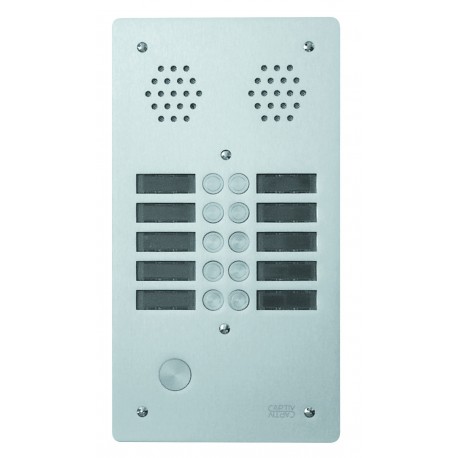 Plaque a.v alu 6mm 2r 10bp - URMET 7772/10