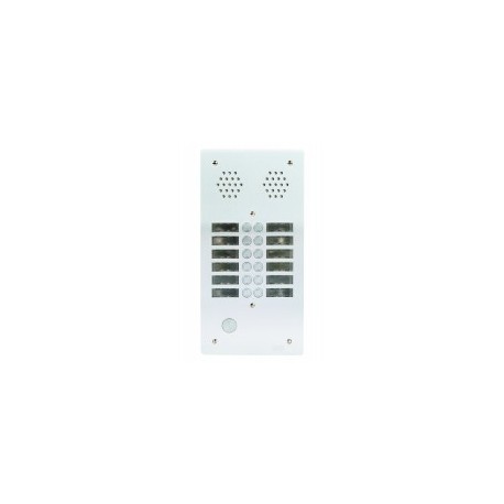 Plaque a.v alu 6mm 2r 12bp - URMET 7772/12