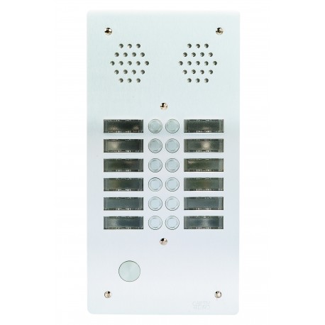 Plaque a.v alu 6mm 2r 12bp - URMET 7772/12