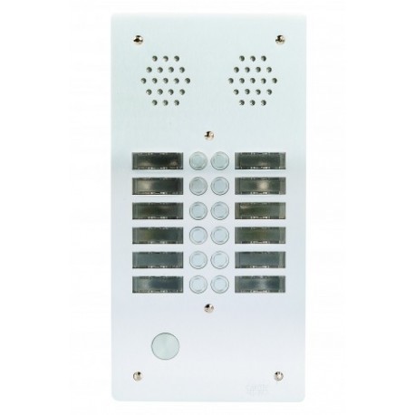 Plaque a.v alu 6mm 2r 12bp - URMET 7772/12