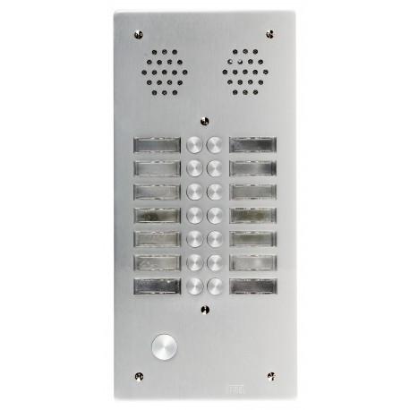 Plaque a.v alu 6mm 2r 14bp - URMET 7772/14