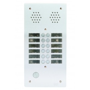 Plaque a.v alu 6mm 2r 12bp - URMET 7772/12