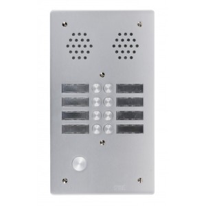 Plaque a.v alu 6mm 2r 08bp - URMET 7772/8