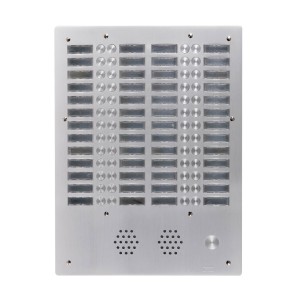 Plaque a.v alu 6mm 4r 52bp - URMET 7774/52