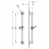 Barre coulissante Ø 20 mm et longeur 600 mm laiton vieilli - TRES 24273201LV