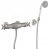 Douche thermostatique Douchette à main anticalcaire avec support orientable. Flexible double agrafage - TRES 24216409AC