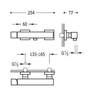Mitigeur douche Douchette à main anticalcaire avec support orientable et flexible satin - TRES 107167