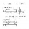 Mitigeur douche Douchette à main anticalcaire avec support orientable et flexible satin - TRES 107167