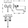 Mélangeur évier mural Distance depuis mur 260 mm. - TRES 123210