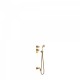 Kit thermostatique baignoire encastré avec fermeture et réglage du débit (2 voies) - TRES 24235201OR Or