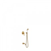 Kit de bain‑douche à encastrer avec fermeture et réglage du débit - TRES 24218005OR Or