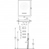 Kit de douche thermostatique électronique et encastré SHOWER TECHNOLOGY avec contrôle électronique compris (blanc) - TRES 092864