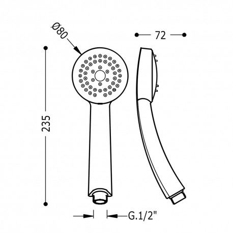 Douche anticalcaire AQUA  - TRES 134617
