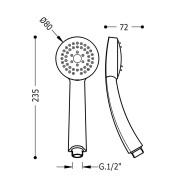 Douche anticalcaire AQUA  - TRES 134617