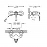 Mitigeur douche Douchette à main anticalcaire avec support orientable. Flexible double agrafage - TRES 24216701OR