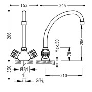 Mélangeur évier  - TRES 123342