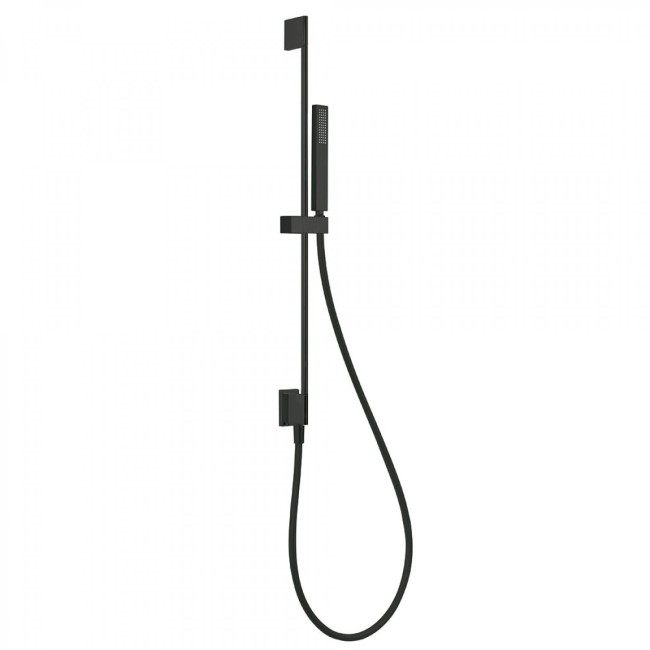 Barre coulissante avec prise d’eau au mur Ø 14 mm. Long. 760 mm. Douchette anticalcaire. Flexible. - TRES 03493201NM