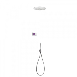 Kit de douche thermostatique électronique et encastré SHOWER TECHNOLOGY avec contrôle électronique compris (blanc) - TRES 092865