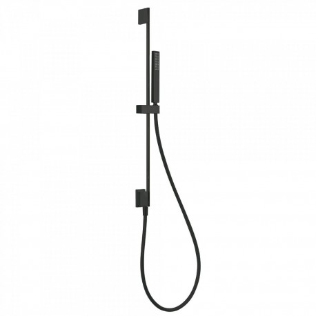 Barre coulissante avec prise d’eau au mur Ø 14 mm. Long. 760 mm. Douchette anticalcaire. Flexible. - TRES 03493201NM