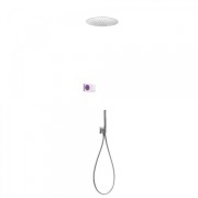 Kit de douche thermostatique électronique et encastré SHOWER TECHNOLOGY avec contrôle électronique compris (blanc) - TRES 092865