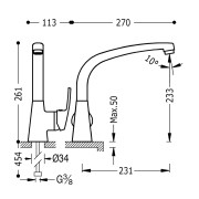 Mitigeur évier  - TRES 07044802