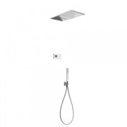 Kit de douche thermostatique électronique et encastré SHOWER TECHNOLOGY avec contrôle électronique compris (blanc) - TRES 092863