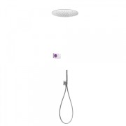 Kit de douche thermostatique électronique et encastré SHOWER TECHNOLOGY avec contrôle électronique compris (blanc) - TRES 092865