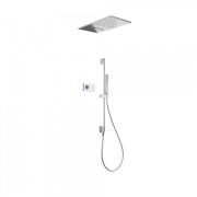 Kit de douche thermostatique électronique et encastré SHOWER TECHNOLOGY avec contrôle électronique compris (blanc) - TRES 092863