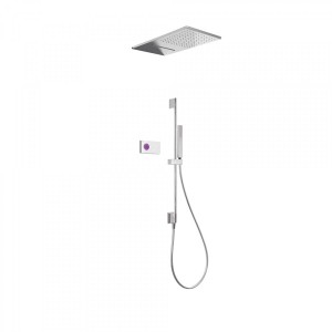 Kit de douche thermostatique électronique et encastré SHOWER TECHNOLOGY avec contrôle électronique compris (blanc) - TRES 092863