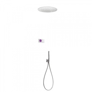 Kit de douche thermostatique électronique et encastré SHOWER TECHNOLOGY avec contrôle électronique compris (blanc) - TRES 092865