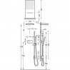 Kit de douche thermostatique électronique et encastré SHOWER TECHNOLOGY avec contrôle électronique compris (blanc) - TRES 092863
