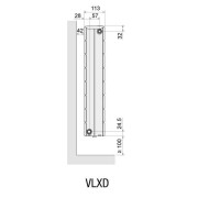 Radiateur chauffage central ACOVA - FASSANE Pack VLXD horizontal double à ailettes  818W VLXD-044-060