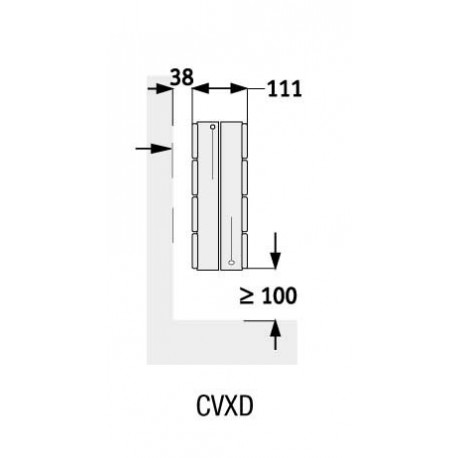 Radiateur chauffage central ACOVA - FASSANE Pack plinthe  171W CVXD-014-060