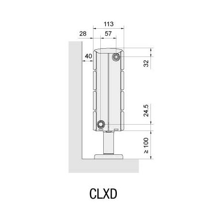 Radiateur chauffage central ACOVA - FASSANE Pack CLXD plinthe  2075W CLXD-022-250