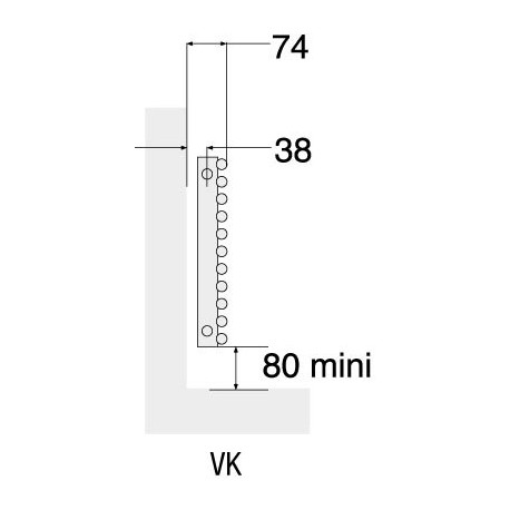 Radiateur chauffage central ACOVA - KEVA horizontal  445W VK-028-120