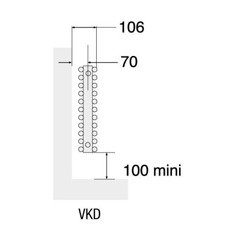 Radiateur chauffage central ACOVA - KEVA horizontal double  1453W VKD-059-120