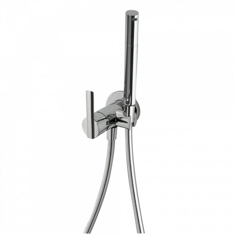 Mitigeur encastrable pour bidet/wc  Support dorite ou gauhe, interchangeable. Flexible satin. - TRES 181223